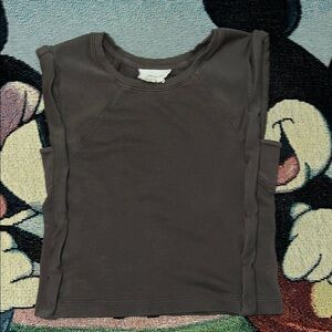 Anthropologie Brown Muscle Tee XXS